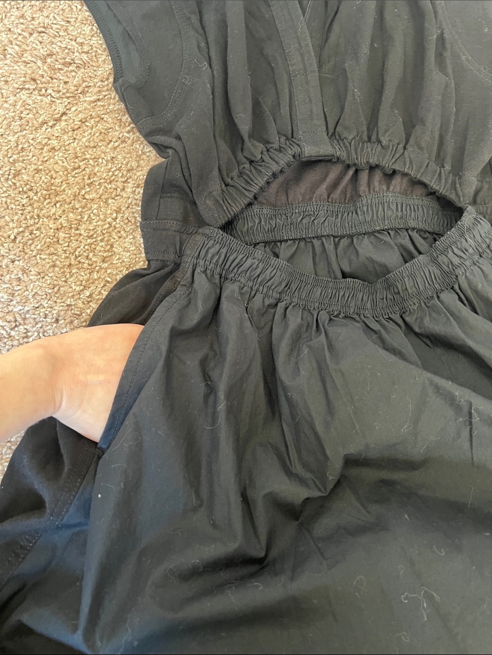 Anthropologie - NWT! - Black Sleeveless Cutout Shirt Dress - Picture 9 of 9